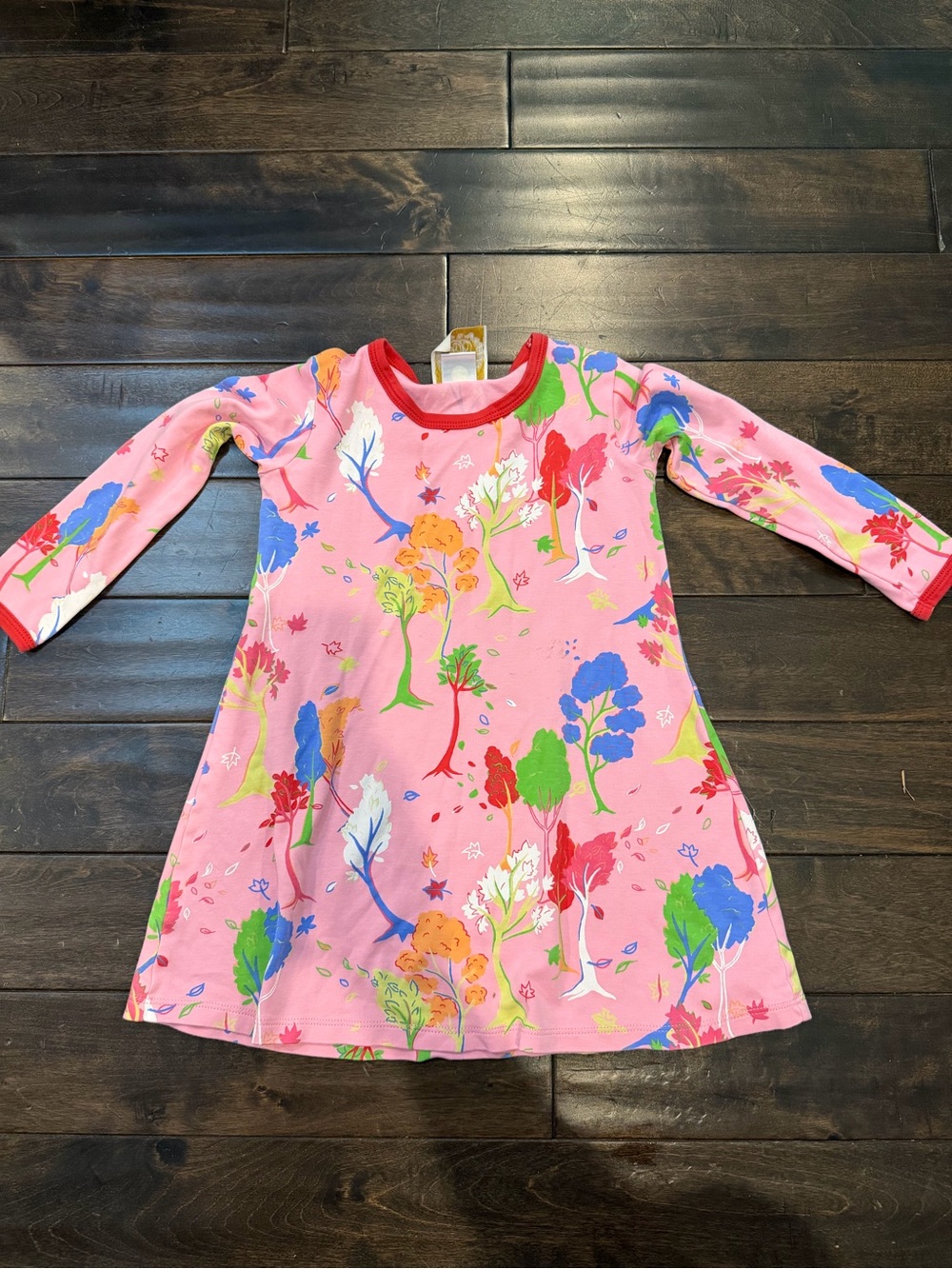 The Beaufort Bonnet Company Pink Floral Tree-Print Long Sleeve Dress